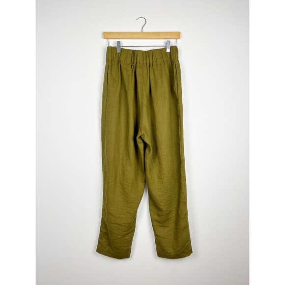 • Elizabeth Suzann • Andy Trouser in Olive Midweight Linen - Picture 3 of 8